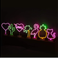 LED Cactus Neon Sign Lights with Stand Base - Battery or USB Powered Neon Lights for Bedroom, Baby Room, Weddings, Parties, and More