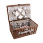 Wicker Picnic Basket for Two Person - Multifunctional Storage, Sustainable Plant Fiber, Natural Color