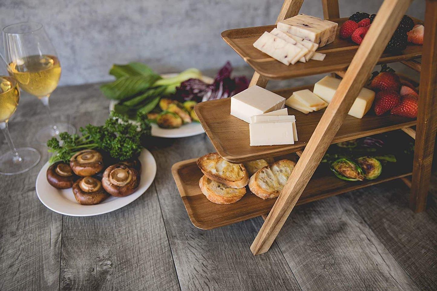 3 Tiered Serving Ladder - Charcuterie Boards - Wood Serving Platters