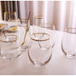 Egg-shaped cup #2 cup with gold rim Sparkling elegance Wholesale crystal stemless water juice glass