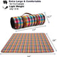 Jacob Multi-Color Picnic Blanket 200x200cm - Large Waterproof Outdoor Blanket for Beach, Camping, Park, and Family Picnics - Foldable and Easy to Carry with Built-In Handle