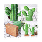 Nordic imitation cactus column green plant potted creative home wine cabinet decoration interior decoration bonsai