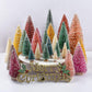 Silver Christmas Tree Sisal Silk Cedar Pine Tree Mini Christmas tree lights 23cm