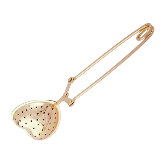 Gold Color Heart Shape Stainless Steel Tea Inufser