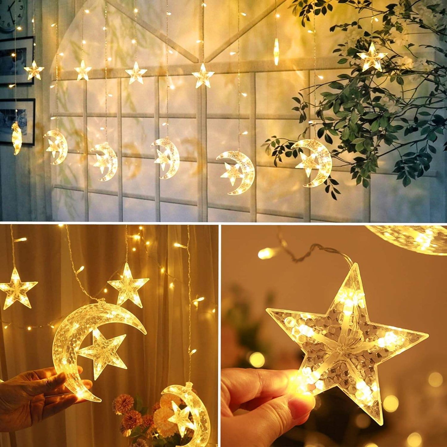 LED moon Star String Lights