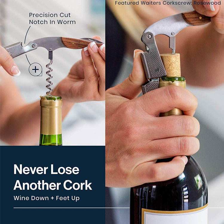 Wine Bottle Openers Easily Use Custom Wooden Handle Corkscrew Wine Bottle Opener