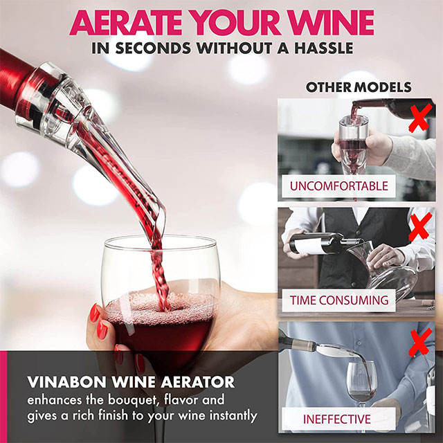 Direct Factory Wine Aerator Bottle Pourer Red Wine Decanter Spout