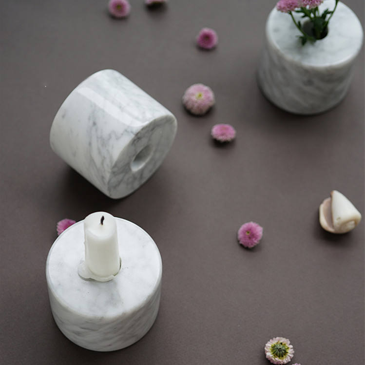 Marble candle holder