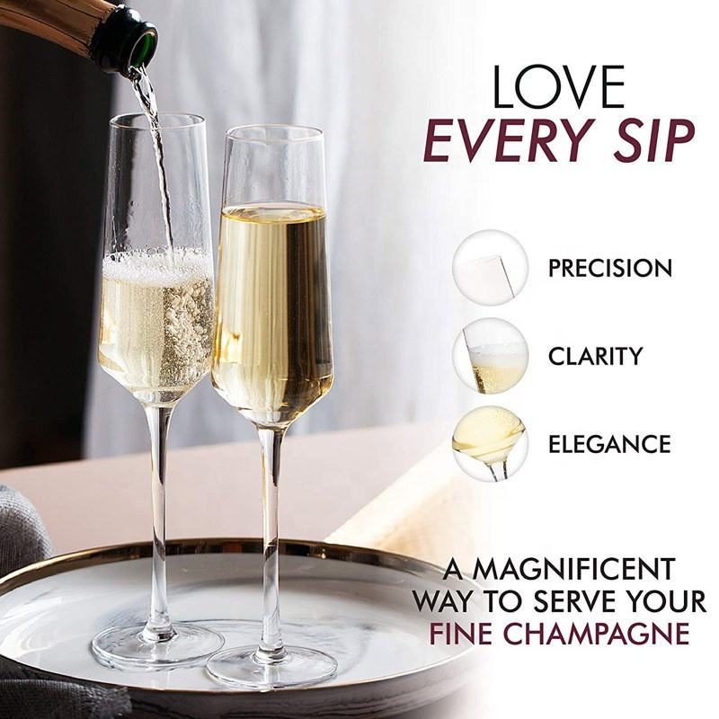 220ml Lead Free Crystal Champagne Glass