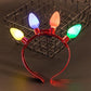 Halloween Christmas Clover Five-pointed Star Bulb Plastic Hairband Glow Light Up Led Headband