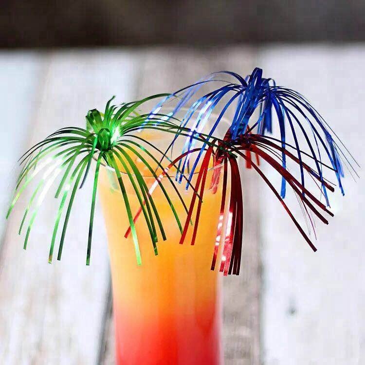 Jimao OEM Designs Wood Cocktail Drink Sticks Paper Umbrella Picks With five colors foil Decoration