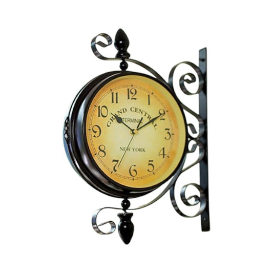 Double-sided wall clock