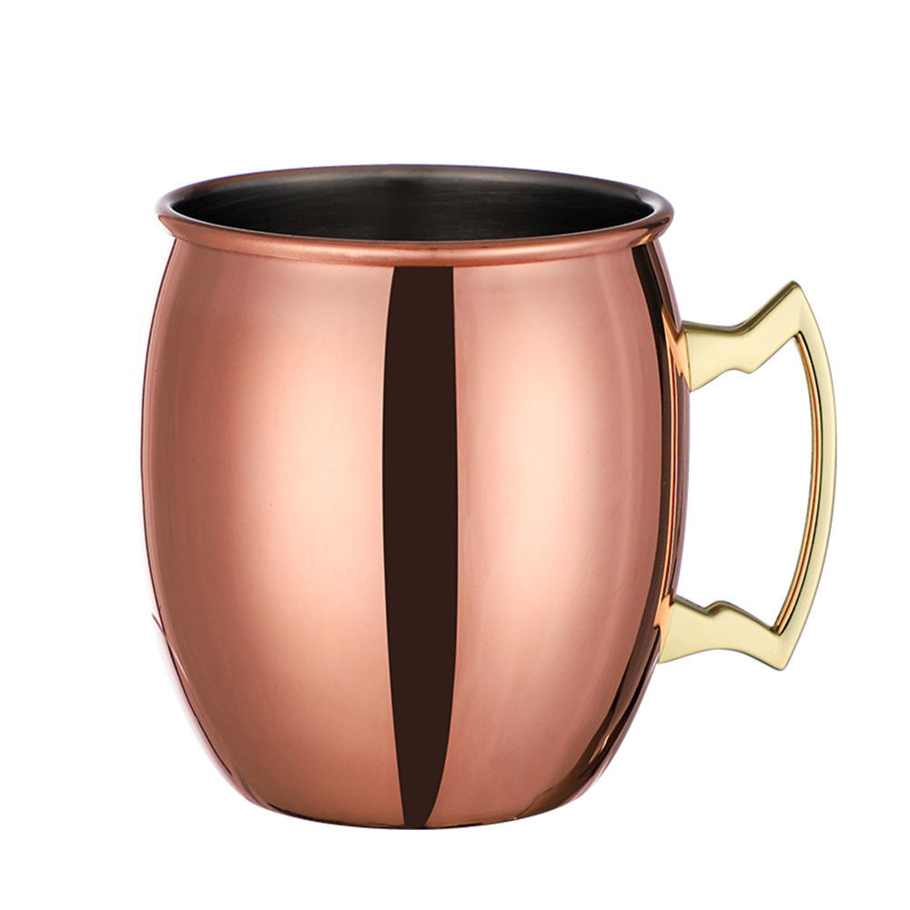 Moscow Mule Rosegold 500ml smooth Barrell Copper Plated Cups