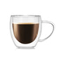 250ml Coffee Bullet Glass - Heat-Resistant Double Wall Borosilicate Espresso Shot Glass