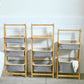 Bamboo arc storage rack Bathroom storage rack Multilayer optional bamboo storage rack