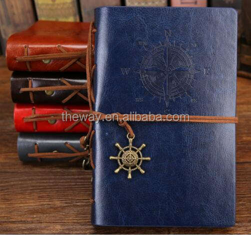 Vintage Leather writing notebook refillable paper diary