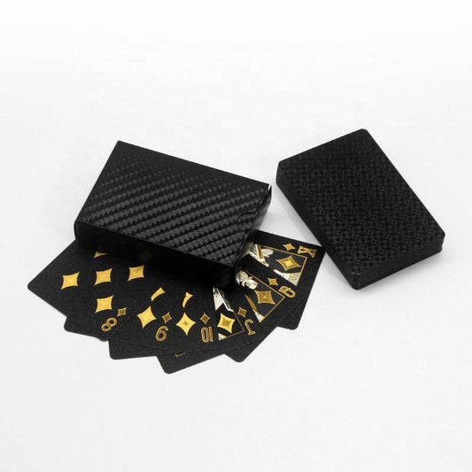 High Quality Playing Cards Printing Poker Pvc Waterproof Plastic Black Playing Cards