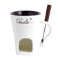 White chocolate warmer ceramic cheese chocolate fondue set