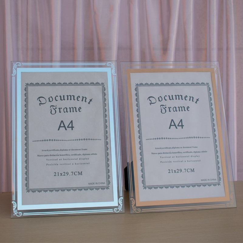 Luxury Crystal glass photo frame table wedding family portrait lace framed