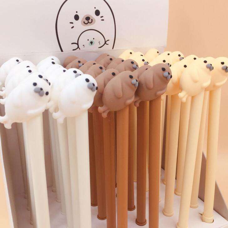 Silicone cute sea lion gel pen