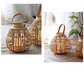 Retro Design Ramadan Wooden Lantern Crafts Bamboo Candlestick