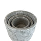 Medium White Cement Flowerpot - Nordic Design Style, Eco-Friendly, Round Shape, 14x14x12 CM