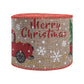 2.5 inch Custom Ribbon Christmas Snow Car Printed Logo Linen 5m Gold Ribbon Xmas Burlap Christmas Ribbon Wire Edge