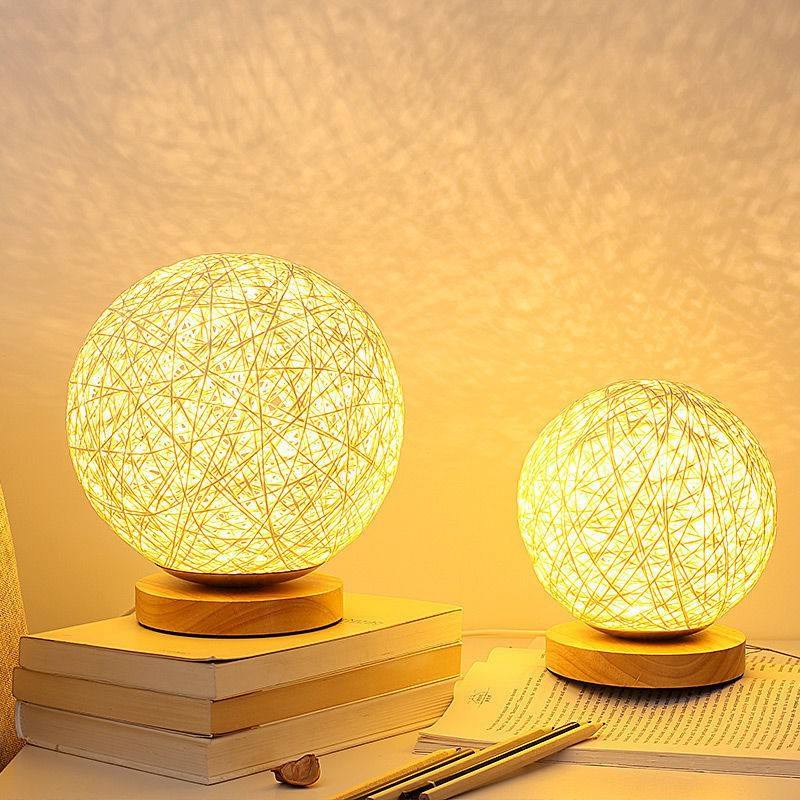 Wooden base bedroom study night light