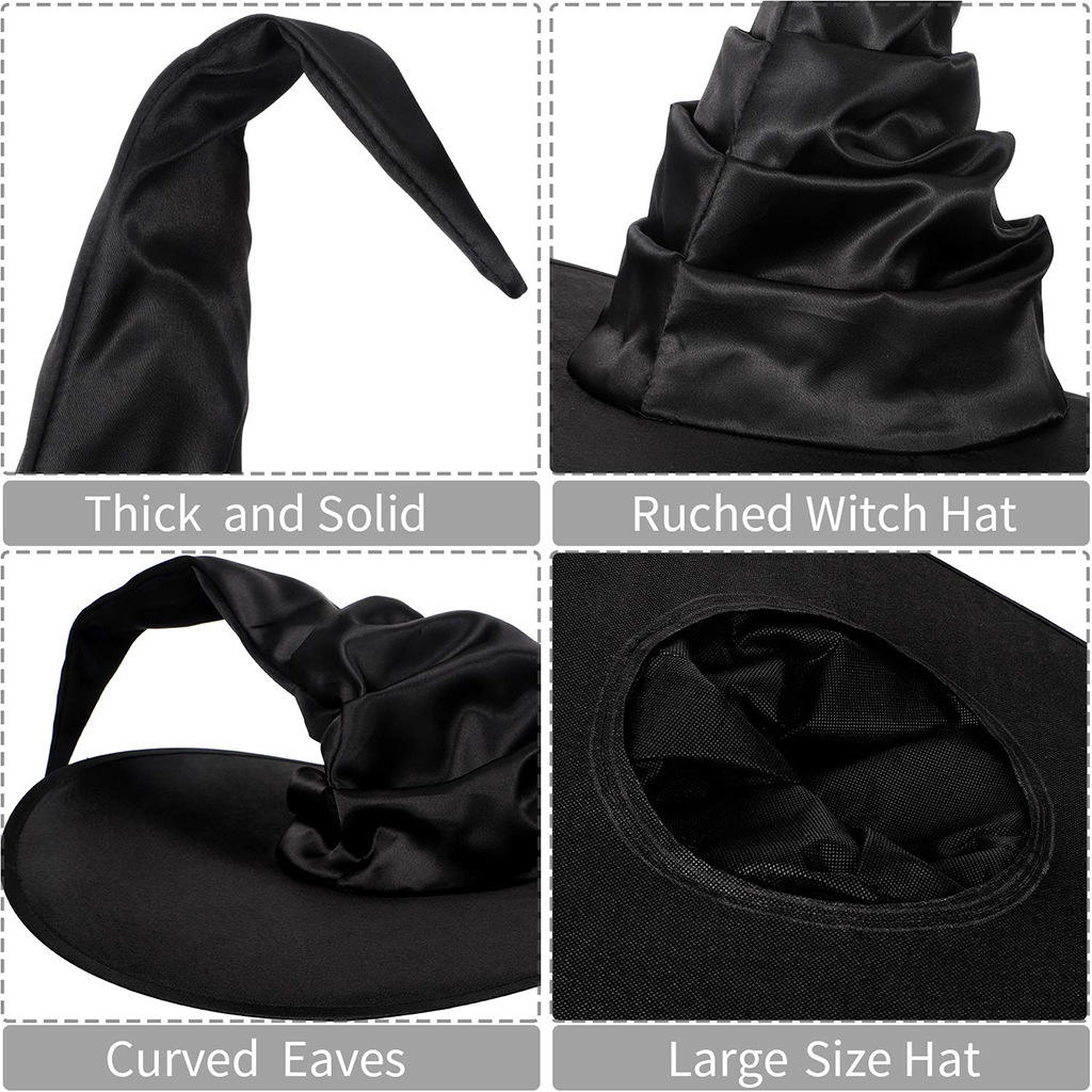 Moon Star Black Halloween Hat