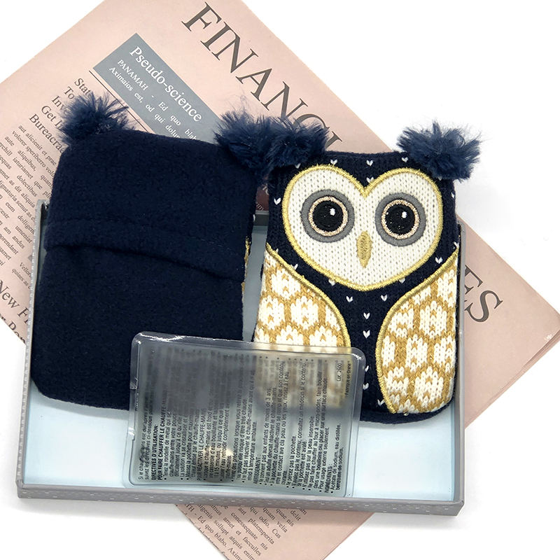 Click&Heat Owl Gel Hand Warmer - Reusable, Instant Warmth, Cute Design