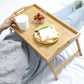 Small table on bed Wooden tea table Foldable computer table on bed Simple small bamboo bed table for rent