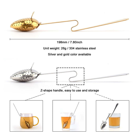 Silver Color Strawberry Shape Stainless Steel Tea Inufser