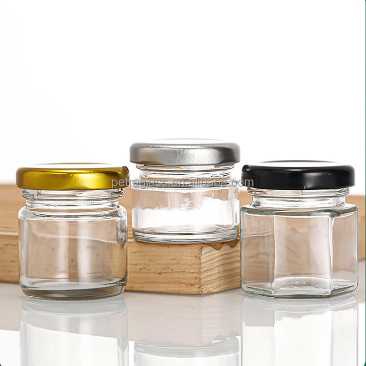 40ml Round Clear Empty Bird's Nest Jam Spice Jelly Bottle Mini Caviar Honey Glass Jars