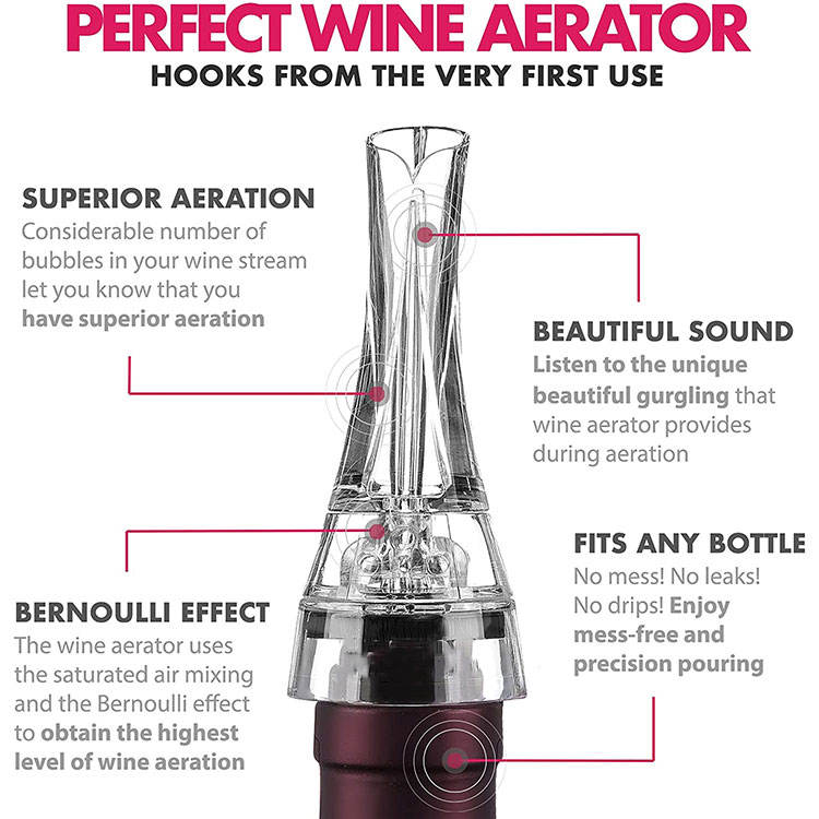 Direct Factory Wine Aerator Bottle Pourer Red Wine Decanter Spout