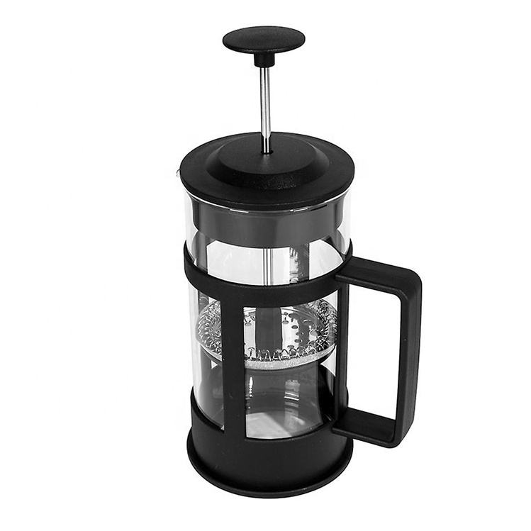 350ml Black Plastic Case Coffee Press High Temperature Resistance Glass Press Coffee Maker French Press