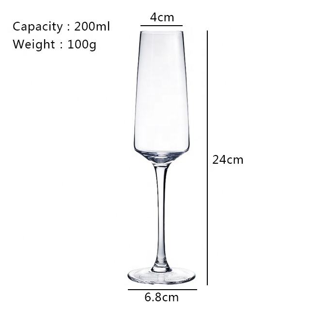 220ml Lead Free Crystal Champagne Glass