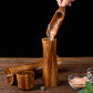 Wooden small waisted salt and pepper mill set of 2, 5*5*21.5cm