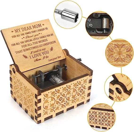 To My Daughter Wooden music box 65*51*42mm