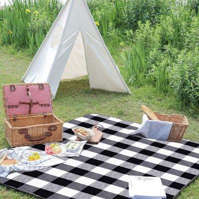 Grey/Black/White Picnic Blanket 200x200cm