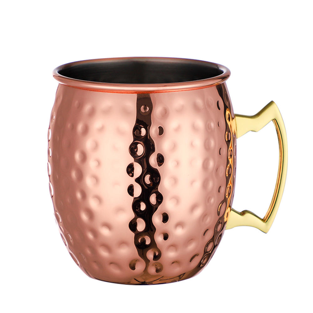 Moscow Mule Rosegold 500ml smooth Barrell Copper Plated Cups