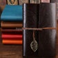 Vintage PU Leather Cover Loose Leaf Blank Journal Notebook travel Spiral Notebook