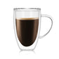 250ml Coffee Bullet Glass - Heat-Resistant Double Wall Borosilicate Espresso Shot Glass