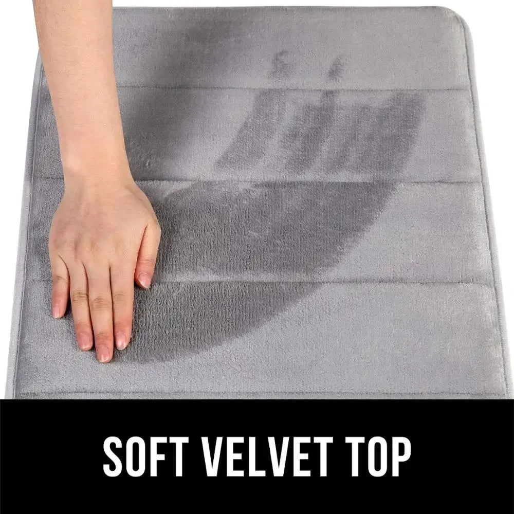 Memory Foam non slip bathroom mat 60x90cm Grey