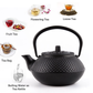 0.9 LITRE CAST IRON TEAPOT BLACK