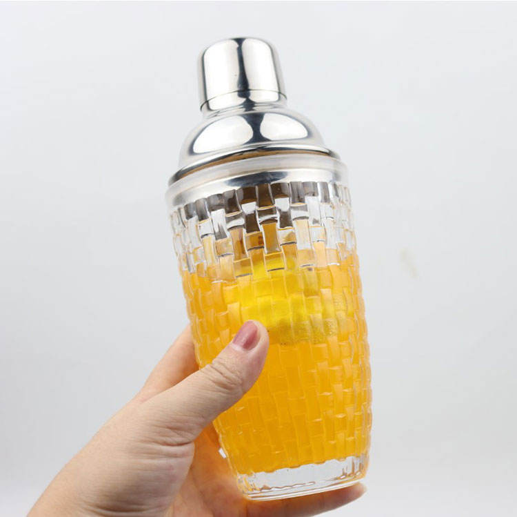 400ml Gold Lid Patterned Cocktail Shaker