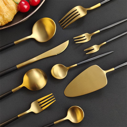 Portugal-Gold & White Cutlery Set