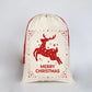 Christmas Large Sack Bag S13 - Festive Red Santa Claus Gift Bag for Holiday Presents - Durable Fabric with Drawstring Closure