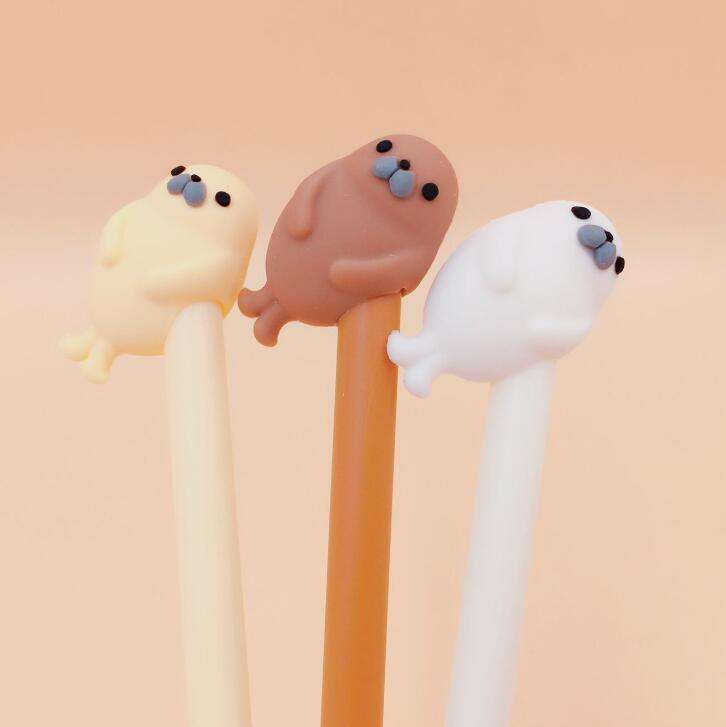 Silicone cute sea lion gel pen