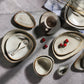 Japandi grey china Eco friendly dinnerware ceramic porcelain spoon