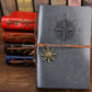 Vintage Leather writing notebook refillable paper diary